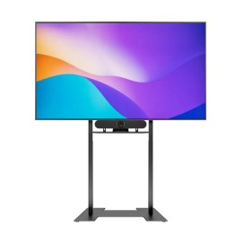 Bildschirm Standfuß 65 bis 110 Zoll für Videokonferenz mit Kamera, Mikrofone und Lautsprecher inkl. Echo Unterdrückung.